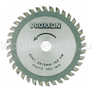 Диск с твердосплавными накладками, 80 мм, 36 зубьев 28732 Proxxon