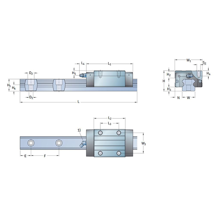 Каретка LLTHC 30 R T1 P5 SKF