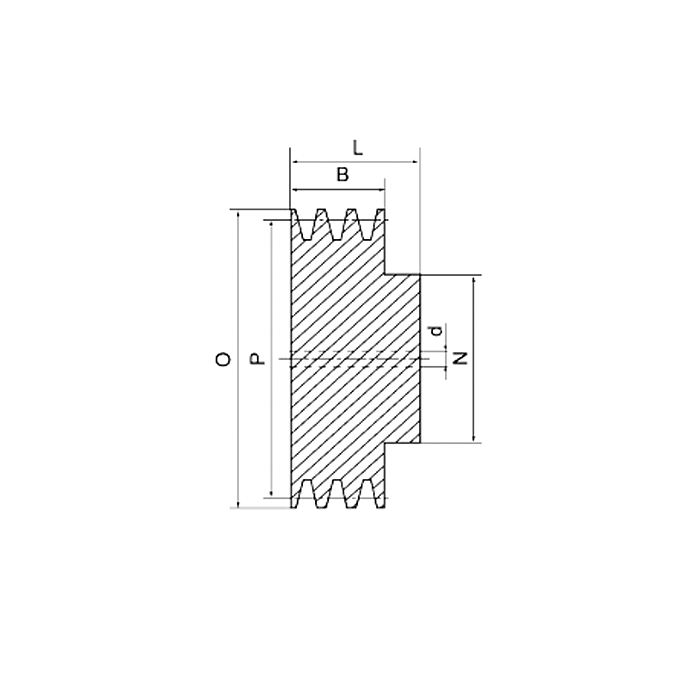 Шкив под расточку клиновой SPB 125-1 (PHP 1SPB125RSB) ISKRA