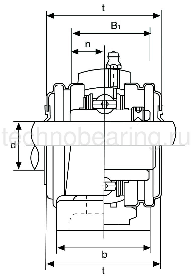 Подшипниковый узел UCP205 ISB EcoLine