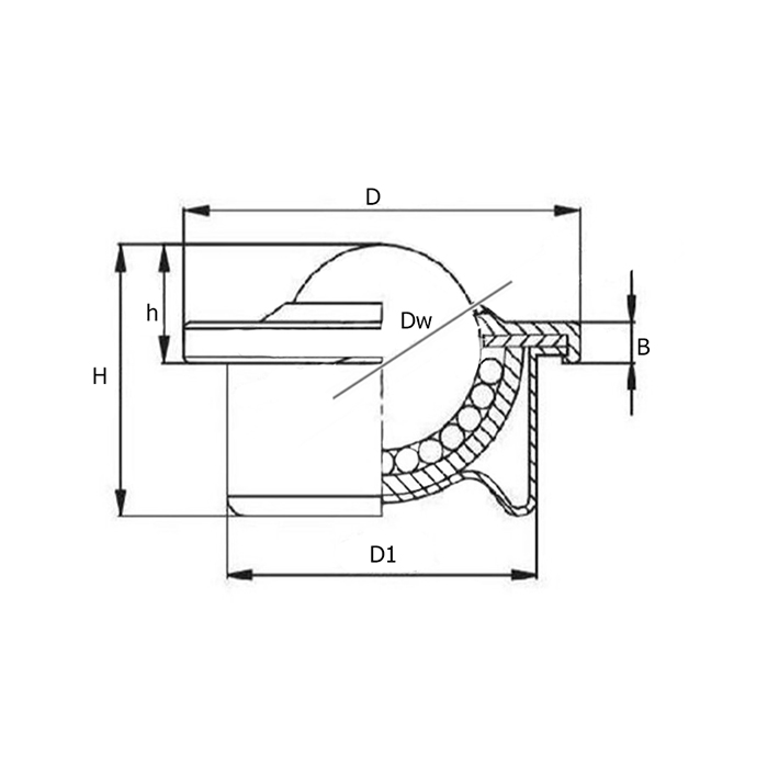 Шариковая опора CY15HCS/CS ISKRA