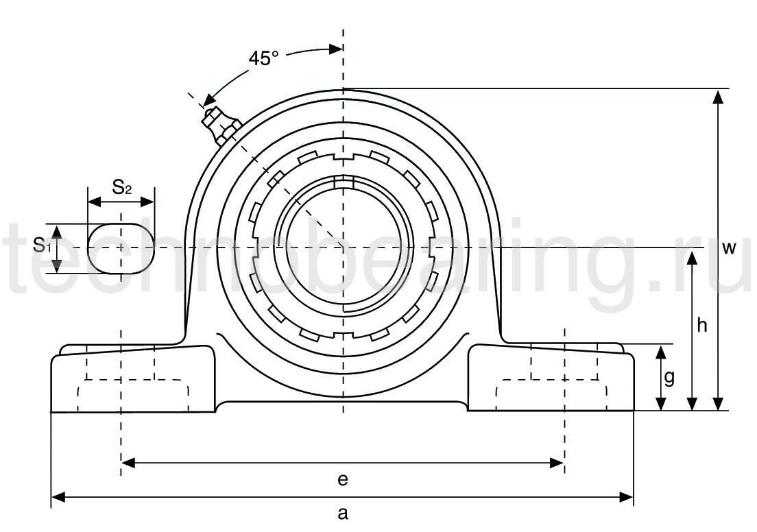 Подшипниковый узел UKP210 ISB