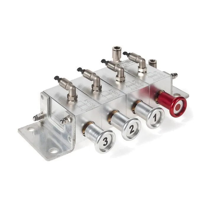 Пневматический блок управления донными клапанами автоцистерны 3-х отсечный, алюминий, TLCU3 TITAN LOCK