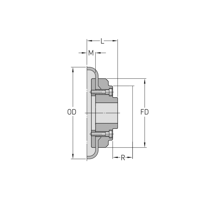 Торообразная полумуфта под расточку F40R (PHE F40RSBFLG) ISKRA