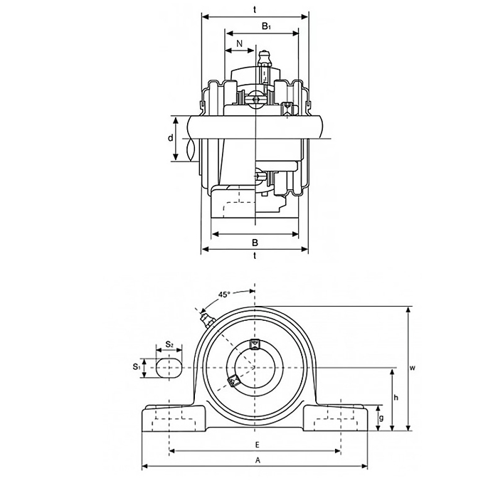 Подшипниковый узел UCP215