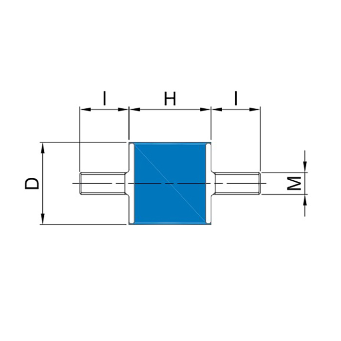 Виброизолятор MM30X15 M8X20 MM30150820 ISKRA