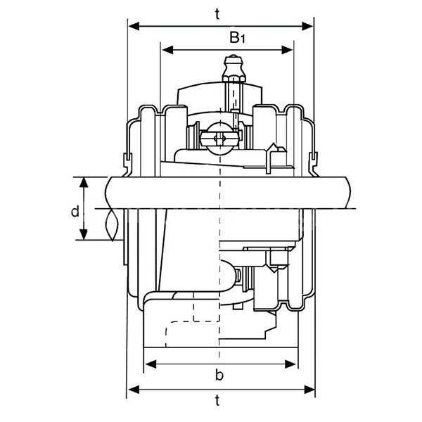 Подшипниковый узел UKP311+H2311 FKD