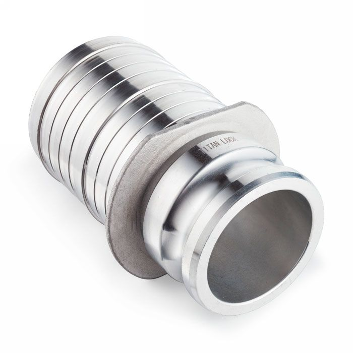 Камлок алюминиевый тип E, 3", ниппель с хвостовиком под рукав 4", TL3040EAL TITAN LOCK