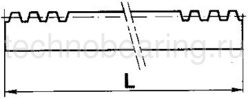 Рейка зубчатая прямозубая: 30x30, L=1000 мм, M=4 CR33100 Sati