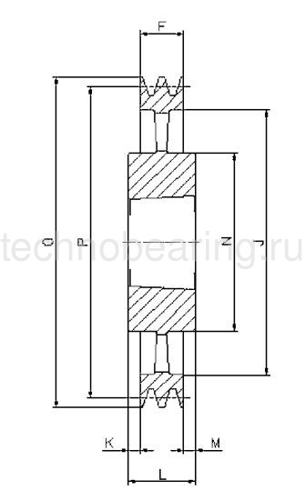 Шкив клиновой  под втулку тапербуш SPA500-03 TB (PHP 3SPA500TB) Sati