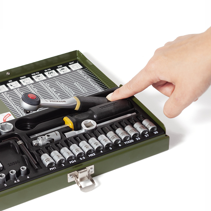 Набор точного инструмента механика 1/4", 36  поз. 23080 Proxxon