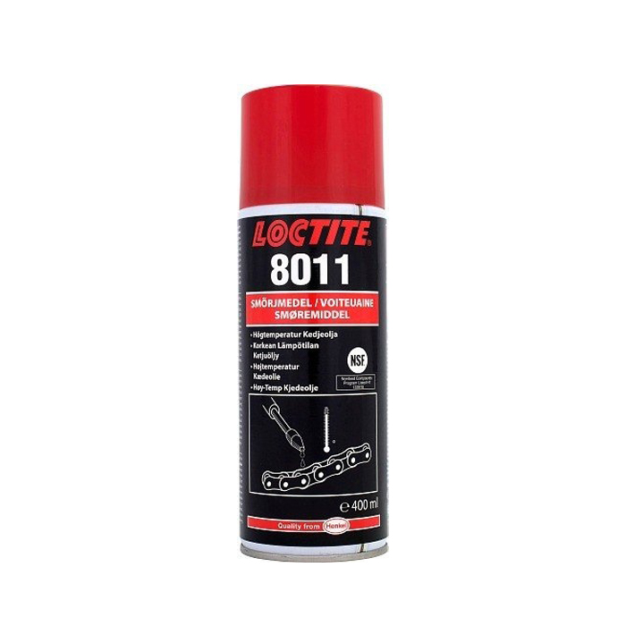 Масло синтетическое высокотемпературное, пищевой допуск, спрей, 400 мл LB 8011 Loctite