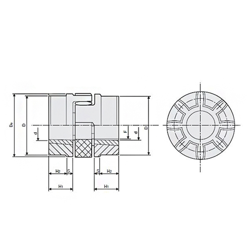 Полумуфта под втулку 1610 GTE4255 ISKRA