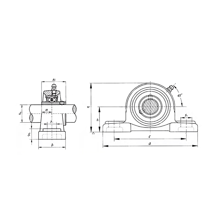 Подшипниковый узел UCP318 (SY90TF) FKD