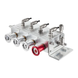 Пневматический блок управления донными клапанами автоцистерны 3-х отсечный, алюминий, TLCU3 TITAN LOCK