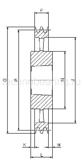 Шкив клиновой  под втулку тапербуш SPZ500-05 TB (PHP 5SPZ500TB) Sati