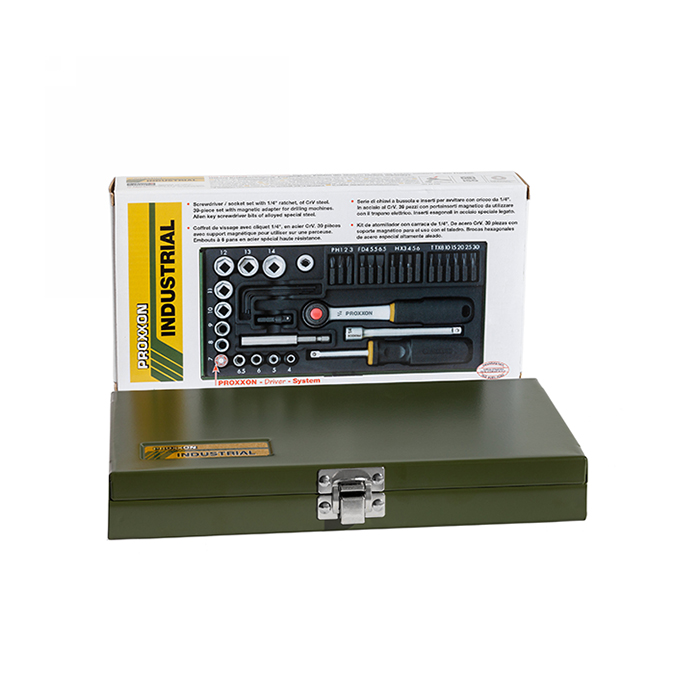 Набор отверточных бит с намагниченным переходником 1/4", 39  поз. 23070 Proxxon