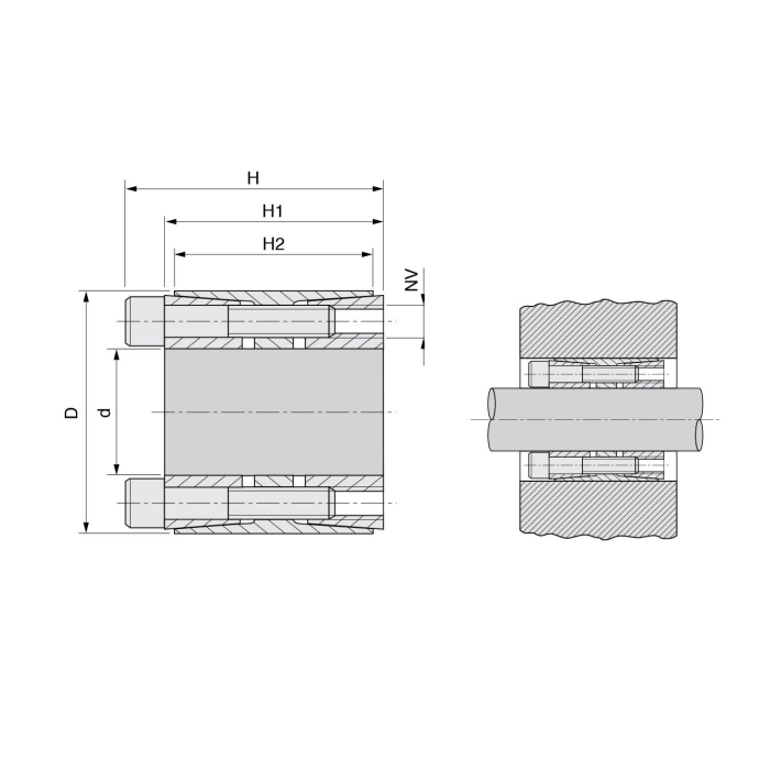 Зажимная втулка KLEE095 (PHF FX400-95x135) ISKRA