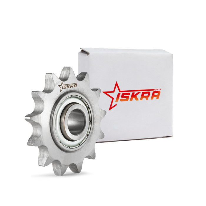Звездочка натяжная на шариковых подшипниках для цепи 10B, Z=17, 5/8"x3/8" PC10017 ISKRA