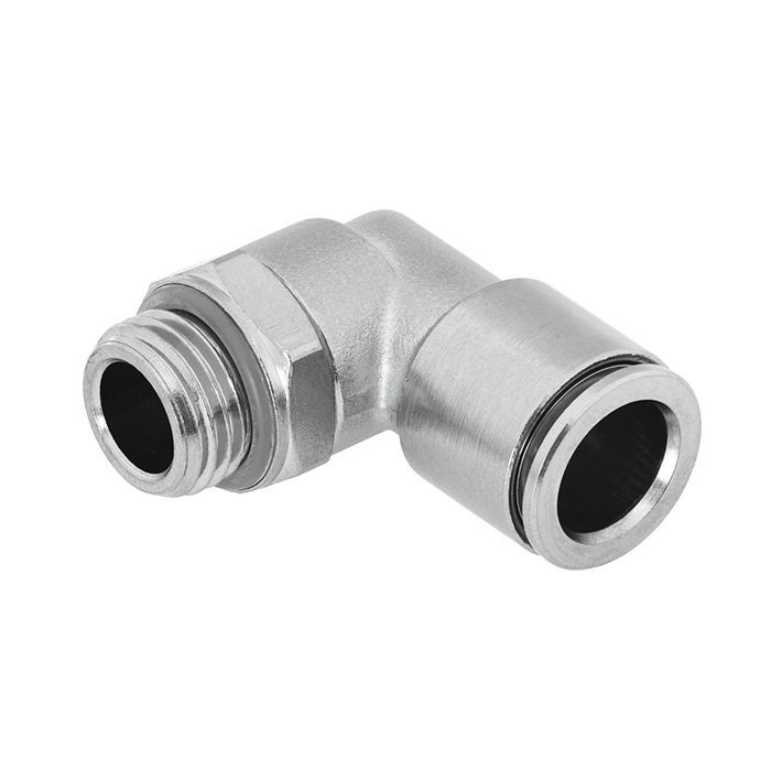 Фитинг цанговый угловой 8 мм, наруж. резьба 1/4",  нерж.сталь, тип PL, TLP-PL8-02SS TITAN LOCK