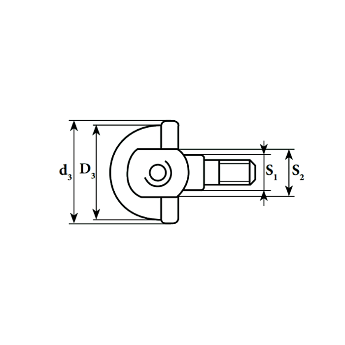 Шарнирный наконечник SQ12X1,75CRS ISKRA