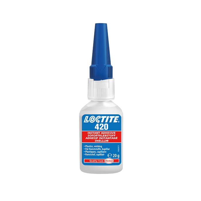 Клей цианоакрилатный для металлов, резины и пластмасс, капиллярный, 20 г, 420 Loctite