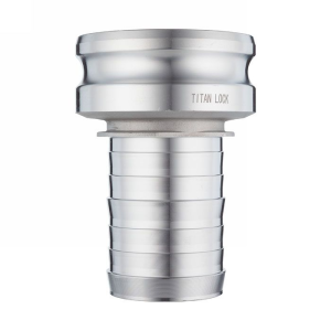 Камлок алюминиевый тип E, 2", ниппель с хвостовиком под рукав 1", TL2010EAL TITAN LOCK