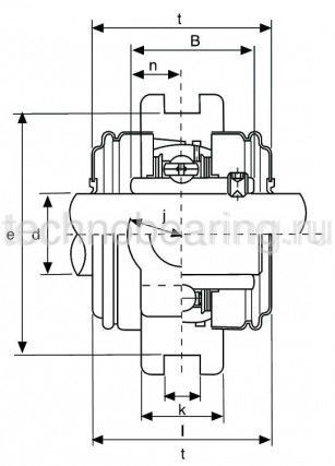 Подшипниковый узел UCT205 TECHNIX