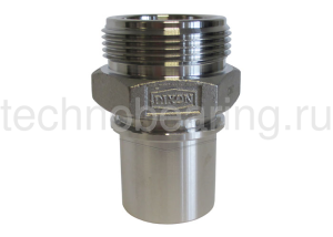 2in, штуцер с гладким концом с наружной резьбой под рукав 50 мм (латунь) SM50/BR DIXON