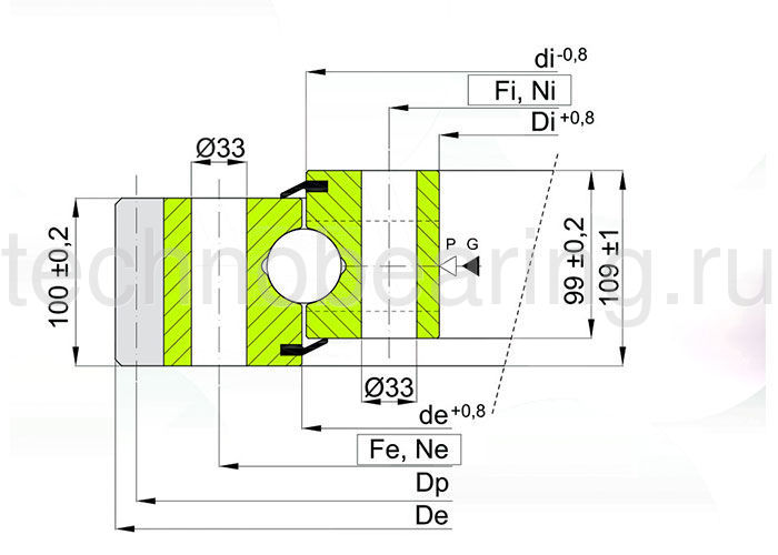 ОПУ стандартная серия с одним рядом шариков EB1.50.2355.400-1SPPN ISB