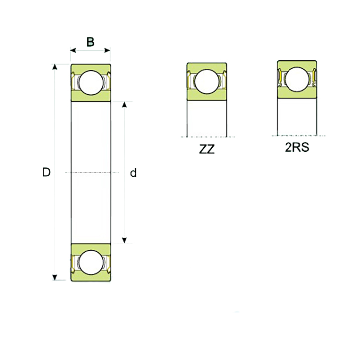 Подшипник 628-2RS ISKRA