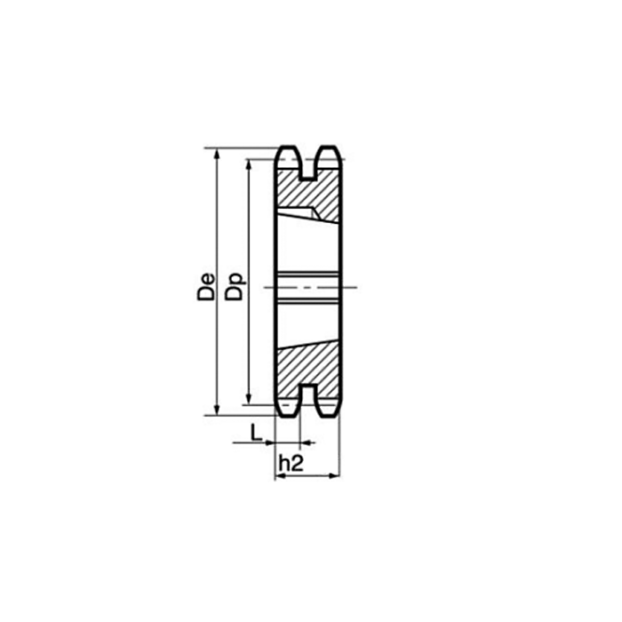 Звездочка под втулку тапербуш для цепи: 12B-2, Z=30, 3/4" x 7/16" TD11030 (PHS 12B-2 ТВ 30) ISKRA