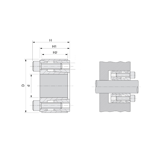 Зажимная втулка KLHH050 (PHF FX120-50x78) ISKRA