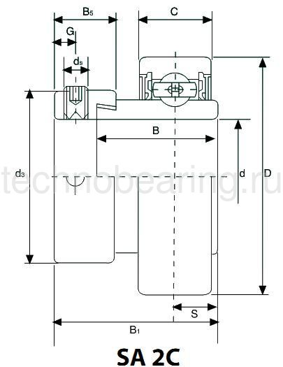 Подшипник SA8SENZAFORO+IR ISB