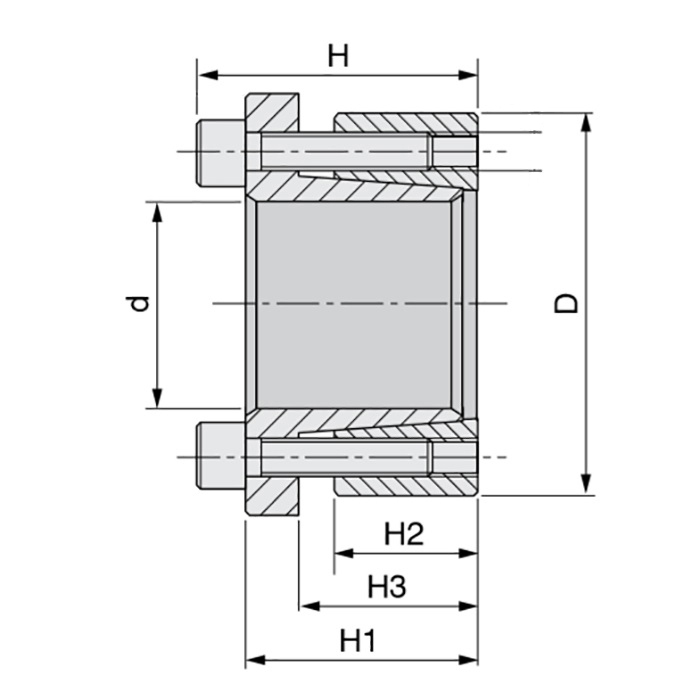 Зажимная втулка KLAB045(PHF FX51-45x75) ISKRA