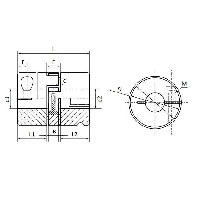 Муфта виброгасящая соединительная JC16-C (d=5 мм) ISKRA