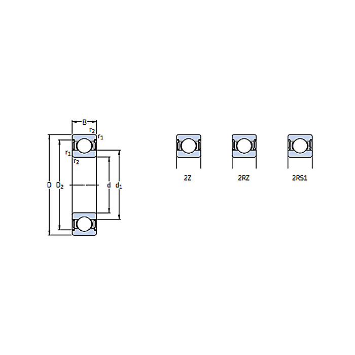 Подшипник 6211-2RS1 SKF