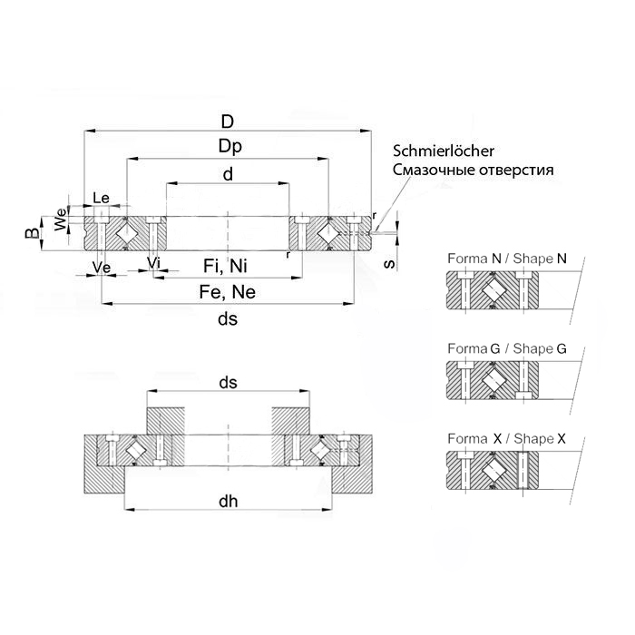 ОПУ прецизионная серия с перекрестными роликами RU178X-UU-CC0-P5 ISKRA