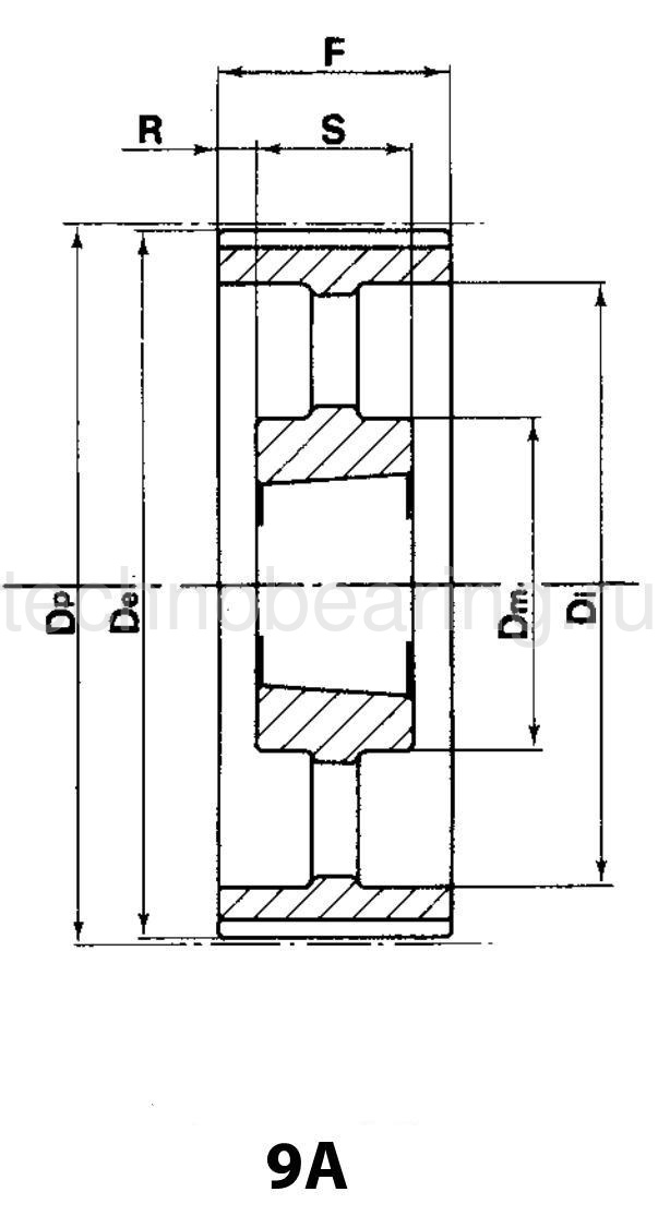 Шкив зубчатый с профилем HTD под втулку тапербуш 144-14M-170 TB (PHP 144-14M-170TB) Sati