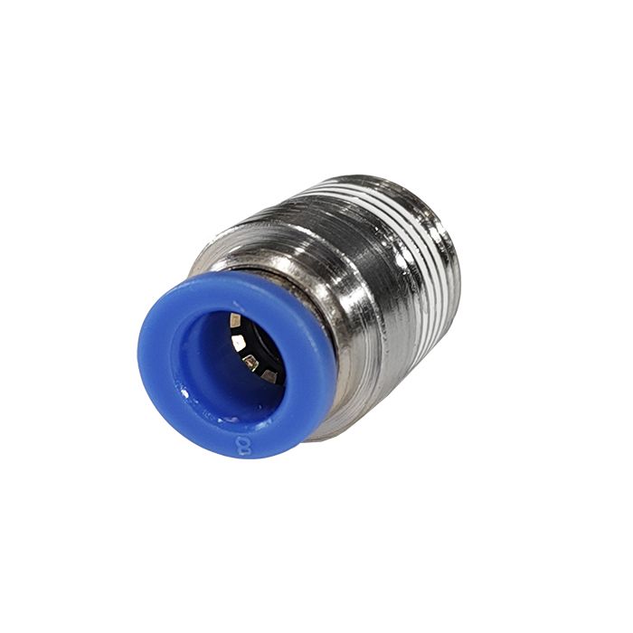 Фитинг цанговый прямой, 8 мм, наруж. резьба 3/8", сталь, тип POC, TLP-POC8-03 TITAN LOCK