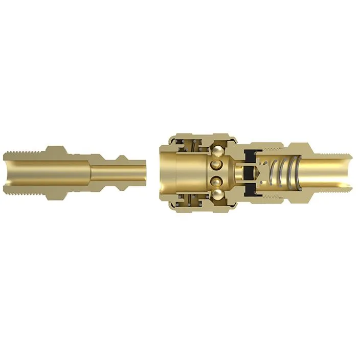 1/2in, БРС серия D, ISO 6150 B, ниппель, нар.резьба, латунь TL4DMS-B TITAN LOCK