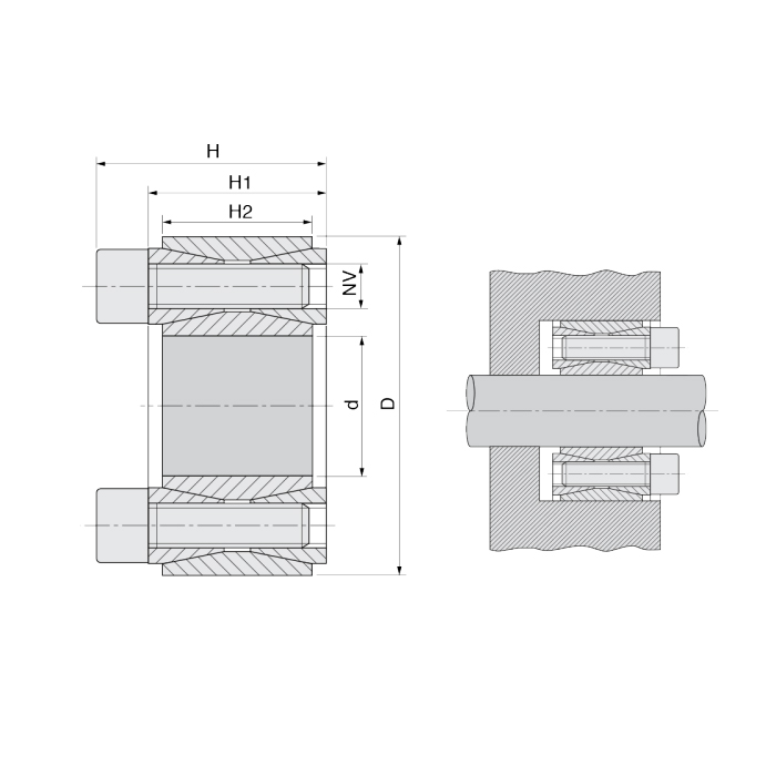 Зажимная втулка KLGG075 (PHF FX10-75x115) ISKRA