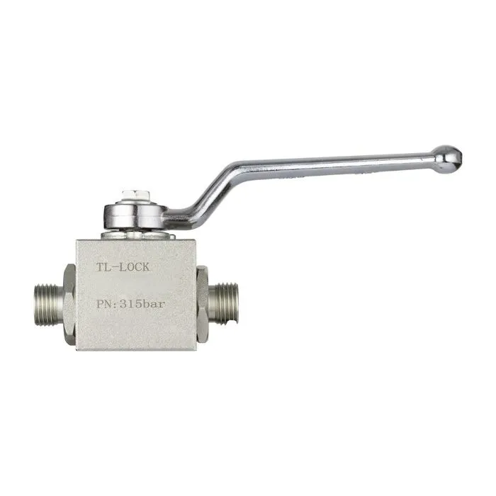 Гидравлический шаровой кран, DN 13 (1/2"), типа НР-НР M22X1.5, с креп. отв., сталь, TLHYDV1/2M TITAN LOCK