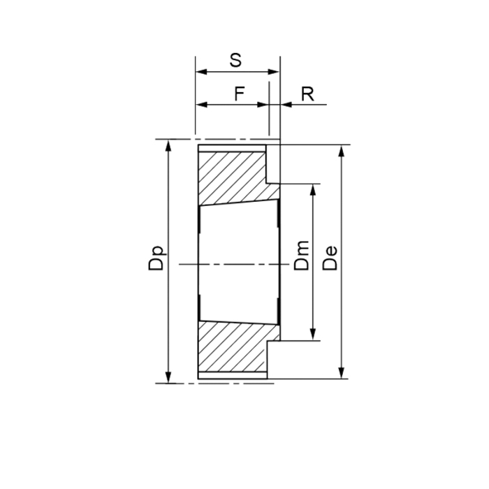 Шкив зубчатый с профилем HTD под втулку тапербуш 90-5M-15 TB (PHP 90-5M-15TB) ISKRA