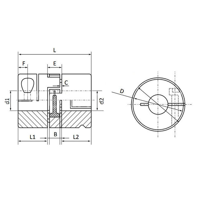 Муфта виброгасящая соединительная JC14-C (d=5 мм) ISKRA