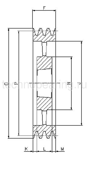 Шкив клиновой  под втулку тапербуш SPZ450-04 TB (PHP 4SPZ450TB) Sati