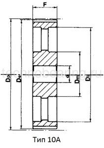 Шкив зубчатый под расточку 192-8M-50 (PHP 192-8M-50RSB) Sati