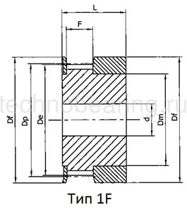 Шкив зубчатый под расточку 10-3M-09 (PHP 10-3M-09RSB) Sati