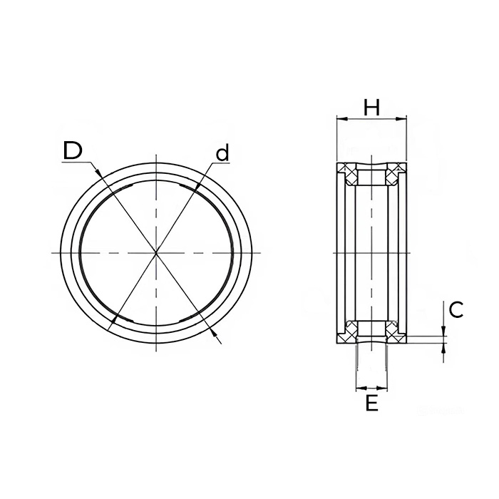 Уплотнение дискового затвора DN32, Силикон (оранжевый), DIN TLSDG32SIL-J TITAN LOCK
