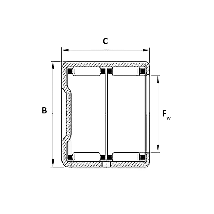 Игольчатый подшипник BK2538ZWFOROLUB NBS